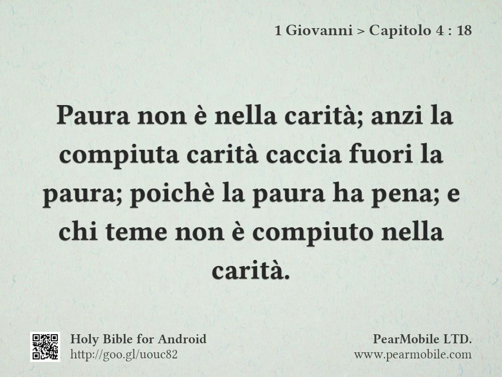 1 Giovanni, Capitolo 4:18
